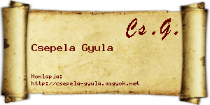 Csepela Gyula névjegykártya